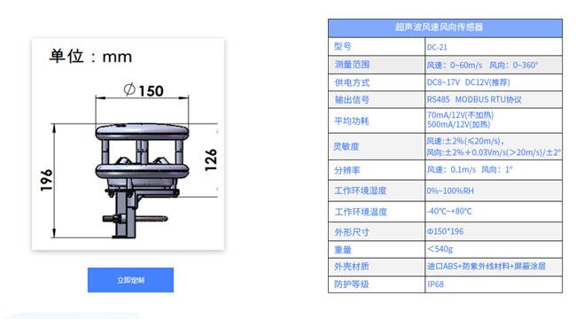 風(fēng)速風(fēng)向傳感器設(shè)計(jì)圖